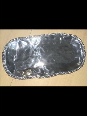 Beatriz Ball Organic Pearl Small Oval Platter- Silver